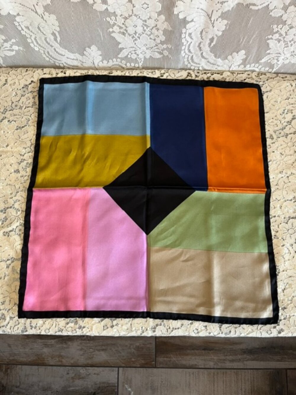 VTG Dumont 100% Silk Handkerchief or Pocket Square Made in Italy